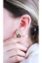 Heliophilia Silver Pendientes de Latón con Circonio Dorado